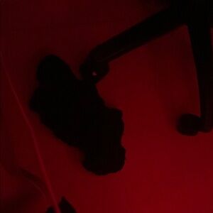 Very J Red and Black Abstract Design